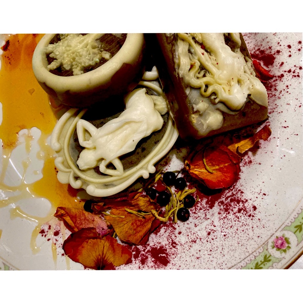 Milk and Honey Soap Bar with Rose Oil and Beet Root